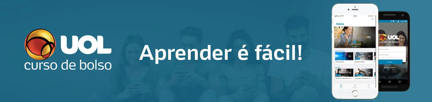 Imagem de celulares mostrando a tela do aplicativo. No fundo, várias pessoas mexem em celulares.