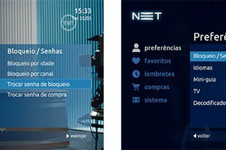 Imagem da configuração para bloqueio de compra.