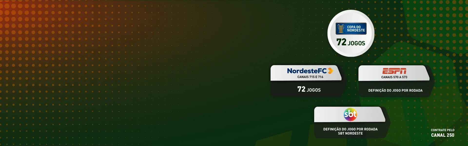 imagem de informações da transmissão da copa do nordeste