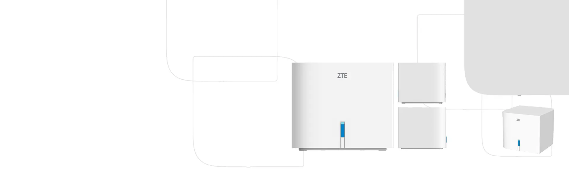 Imagem de pessoas usando dispositivos conectados em diferentes cômodos.