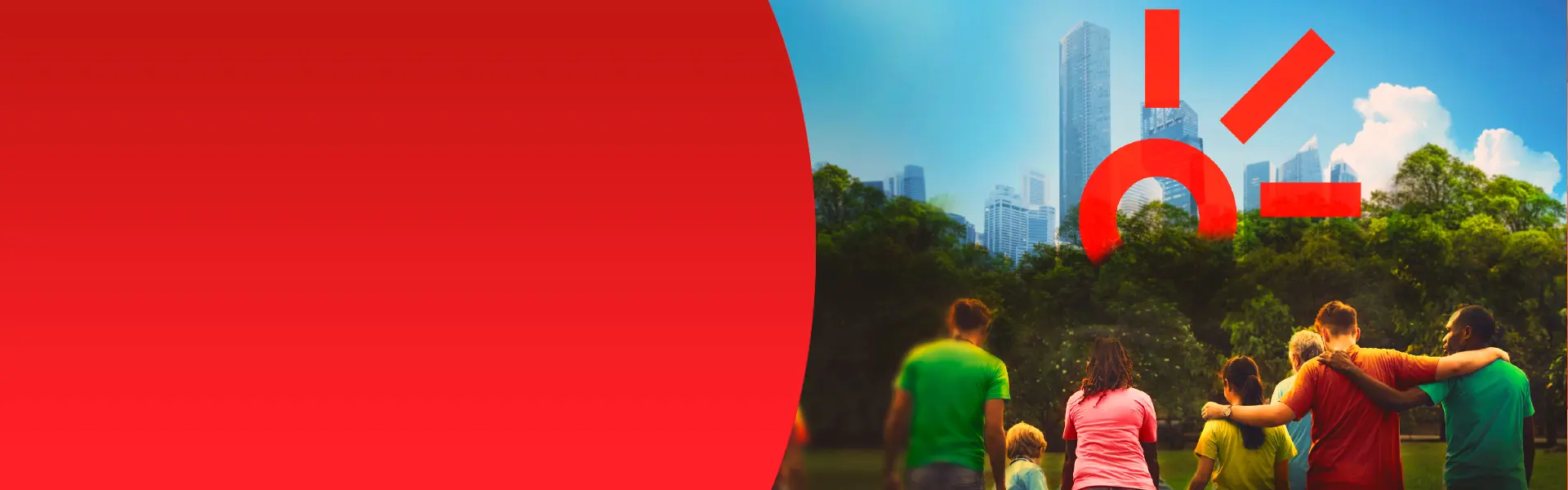 imagem de famílias reunidas em um parque