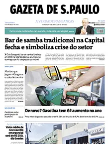 Imagem da capa do jornal Gazeta São Paulo