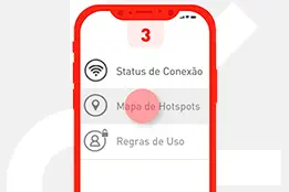 tela de celular exibindo os hotspots da rede net claro wifi