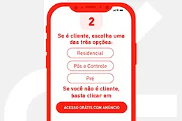 tela de celular exibindo opções de conexão na rede net claro wifi