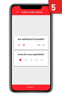 Agendar visita tecnica no app