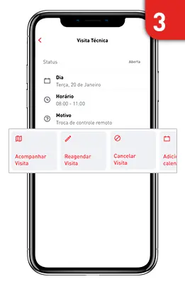 Agendar visita tecnica no app