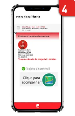 Agendar visita tecnica no app