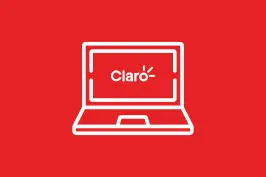 Ícone notebook com logo da Claro
