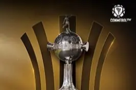 imagem de um troféu e logo da conmebol TV