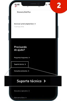Suporte tecnico no app passo 02