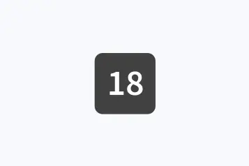 Imagem do número 18 que representa que a indicação do filme é para maiores de 18 anos.