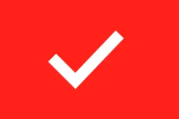 		 imagem fundo vermelho e ícone branco de check list.