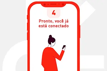 tela de celular exibindo a confirmação da conexão na rede net claro wifi