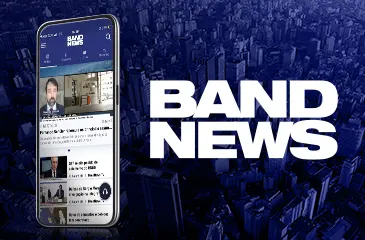 Imagem de um celular exibindo o Band News.