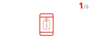 Ilustração de um celular com o $ no centro.